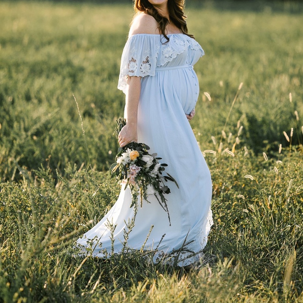 Fillyboo “Wonder Years” Maxi Dress- Sz L-Baby Blue